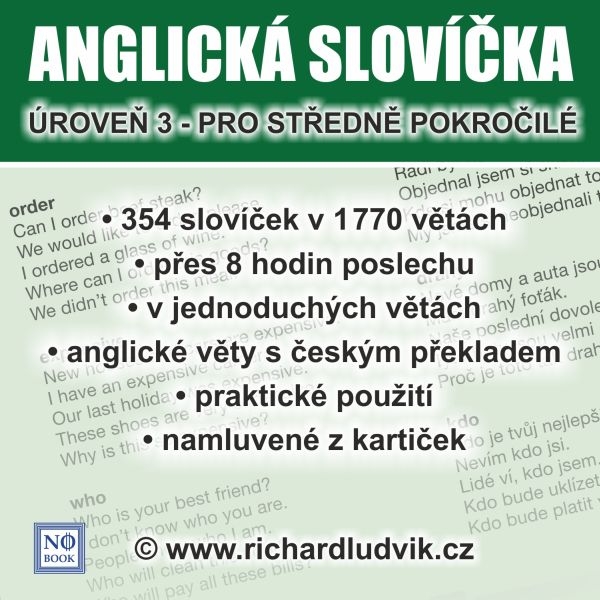 Anglická slovíčka - úroveň 3 pro středně pokročilé